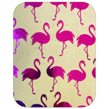 Image de FOIL JUMBO GIFT WRAP 50' - PINK FLAMINGO ON KRAFT