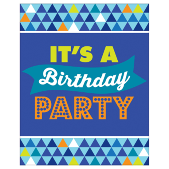 Picture of TABLEWARE - True Blue Birthday Postcard Invite