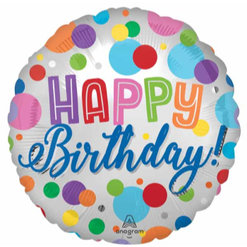 Image de 18" FOIL - HAPPY BIRTHDAY DOTS