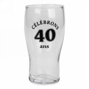 Image de 40th BEER GLASS - FRENCH GLASS