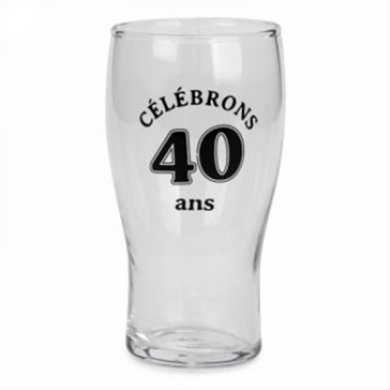 Image sur 40th BEER GLASS - FRENCH GLASS