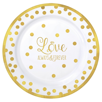 Picture of Tableware - Love Round Premium Plastic Plates 7"