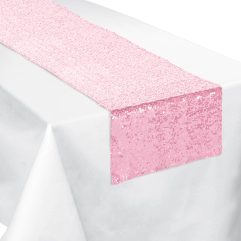 Picture of Pink Sequin Table Runner 13" x 72"