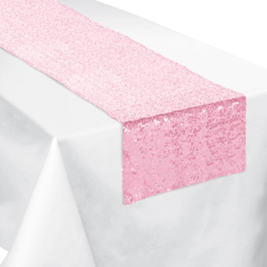 Picture of Pink Sequin Table Runner 13" x 72"