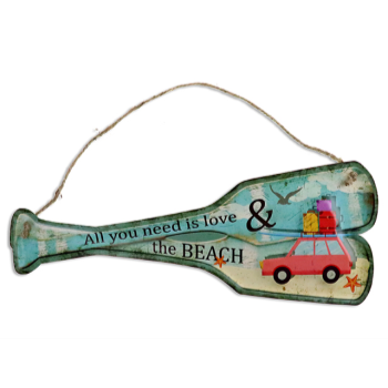 Picture of METAL LOVE AND BEACH SIGN 