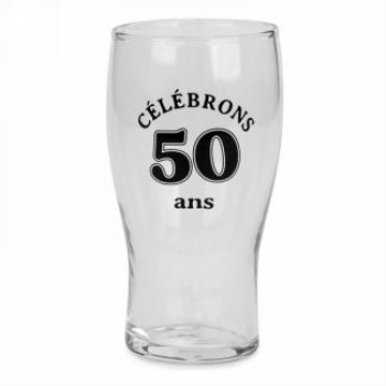 Picture of 50th BEER GLASS - FRENCH GLASS