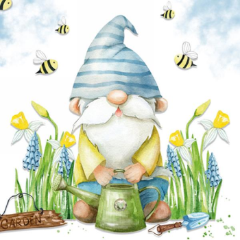 Picture of GARDEN GNOME - LUNCHEON NAPKINS