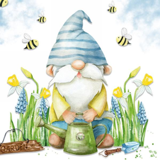 Image sur GARDEN GNOME - LUNCHEON NAPKINS