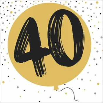 Image de 40th BALLOON - LUNCHEON NAPKINS
