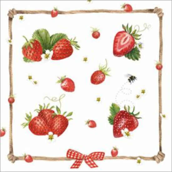 Image sur BUNCH OF STRAWBERRIES - LUNCHEON NAPKINS