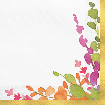 Image de Romantic Floral Beverage Napkins