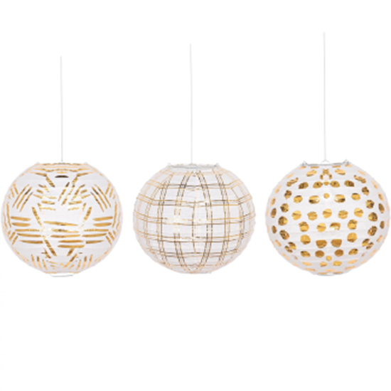 Image sur Gold Motifs Foil Lanterns 9