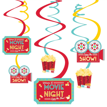 Picture of Movie Night Swirl Decorations