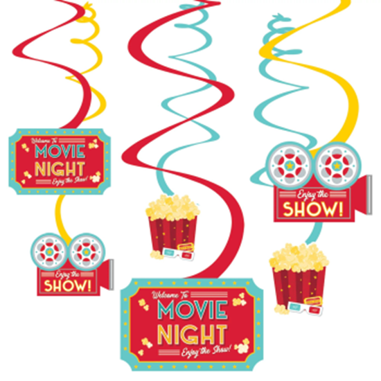 Picture of Movie Night Swirl Decorations