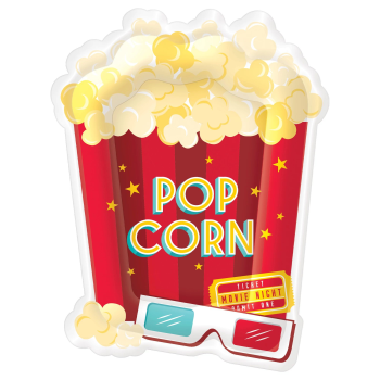 Image de Movie Night Popcorn Shape Plate 10"