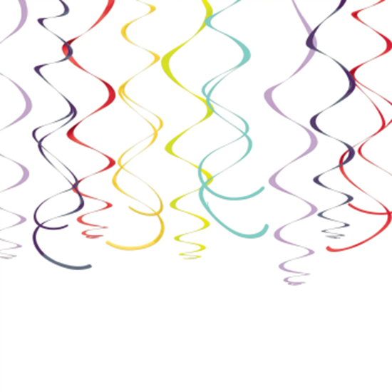 Image sur Rainbow Plastic Swirl Decoration