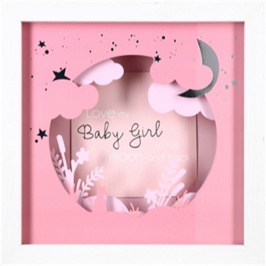 Picture of GIFTLINE - BABY GIRL SHADOW BOX FRAME