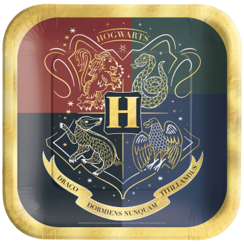 Picture of Harry Potter Hogwarts United 7" Metallic Square Plates