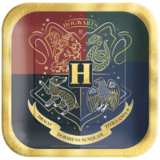 Picture of Harry Potter Hogwarts United 7" Metallic Square Plates