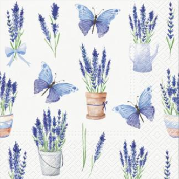 Picture of LAVENDAR BUTTERFLIES - LUNCHEON NAPKINS