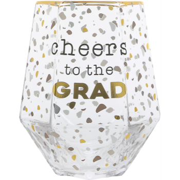 Image de GIFT LINE - CHEERS TO THE GRAD GEOMETRIC GLASS