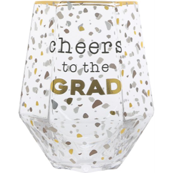 Image sur GIFT LINE - CHEERS TO THE GRAD GEOMETRIC GLASS
