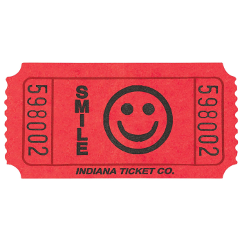 Picture of Single Admit Red Smiley Ticket Roll