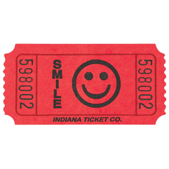 Image sur Single Admit Red Smiley Ticket Roll