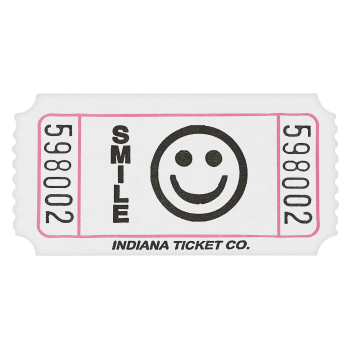 Picture of Single Admit White Smiley Ticket Roll