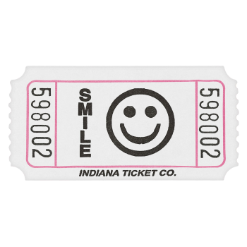 Image de Single Admit White Smiley Ticket Roll