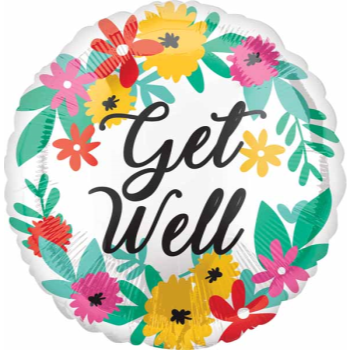 Image de 18" FOIL - FLORAL GET WELL