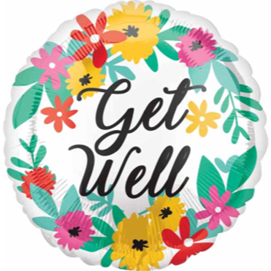 Picture of 18" FOIL - FLORAL GET WELL