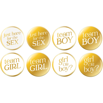Picture of WEARABLES - BUTTONS TEAM GIRL TEAM BOY 10CT