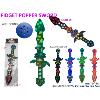 Image de WEAPONS - POPPER - MERCUROUS SWORD WITH LIGHT UP 22"