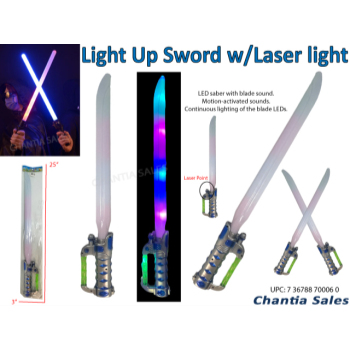 Image de WEAPONS - FLASHING SWORD - SINGLE BLADE W/ RIDGE 25"