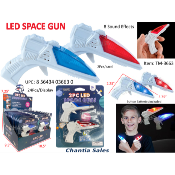 Image de WEAPONS - LED MINI SPACE 2 GUNS/CARDED