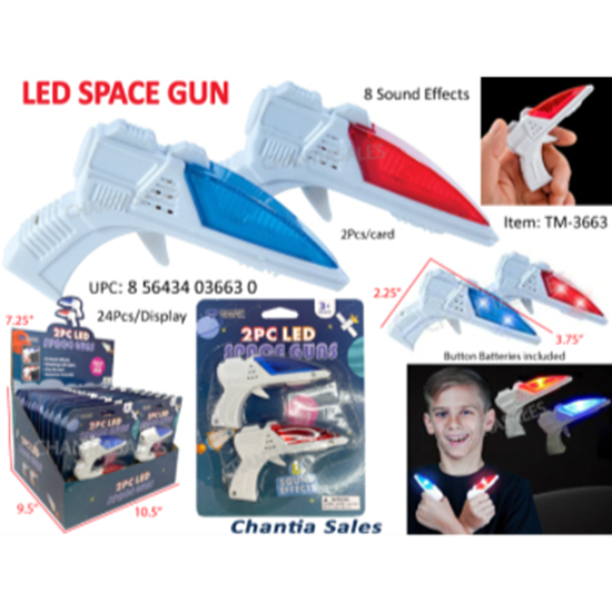 Image sur WEAPONS - LED MINI SPACE 2 GUNS/CARDED
