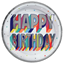 Picture of Here's To Your Birthday Round Metallic Plates, 7"