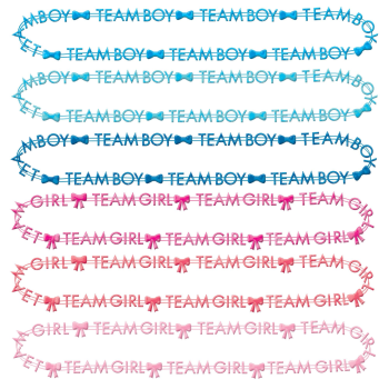 Picture of WEARABLES - Gender Reveal Team Boy/Team Girl Bead Necklaces