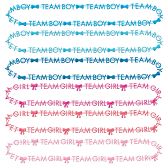 Picture of WEARABLES - Gender Reveal Team Boy/Team Girl Bead Necklaces
