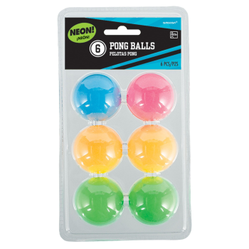 Image de NEON PING PONG BALL 6CT