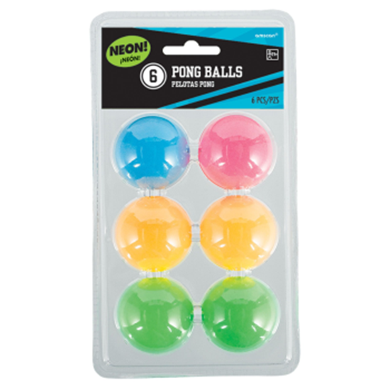 Image sur NEON PING PONG BALL 6CT