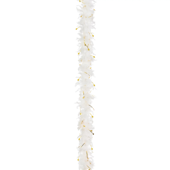 Image de FEATHER BOA  - WHITE WITH GOLD FOIL
