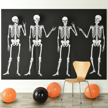Picture of Decor - Skeleton 3 Piece Back Drop w/ Add-Ons