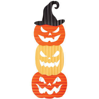 Image de 28" Jack-o-lantern Stack Metal Sign