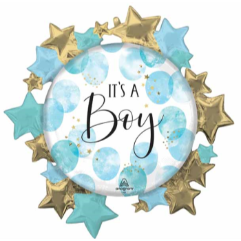 Image de WATERCOLOUR BABY BOY SUPERSHAPE