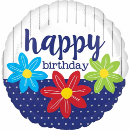 Image sur 18" FOIL - BIRTHDAY FLOWERS  