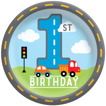 Image de On the Road 1st Birthday 6 3/4" Plate