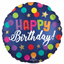 Image de 18" FOIL - HAPPY BIRTHDAY NAVY DOTS AND STARS 