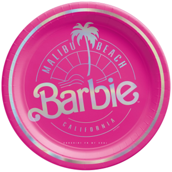 Image sur Barbie - Malibu Barbie 7" Round Metallic Plates